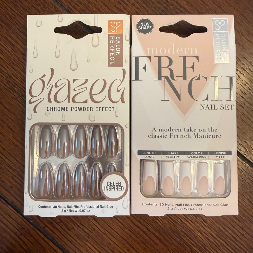 Set of 2 Salon Perfect Press-On Nails